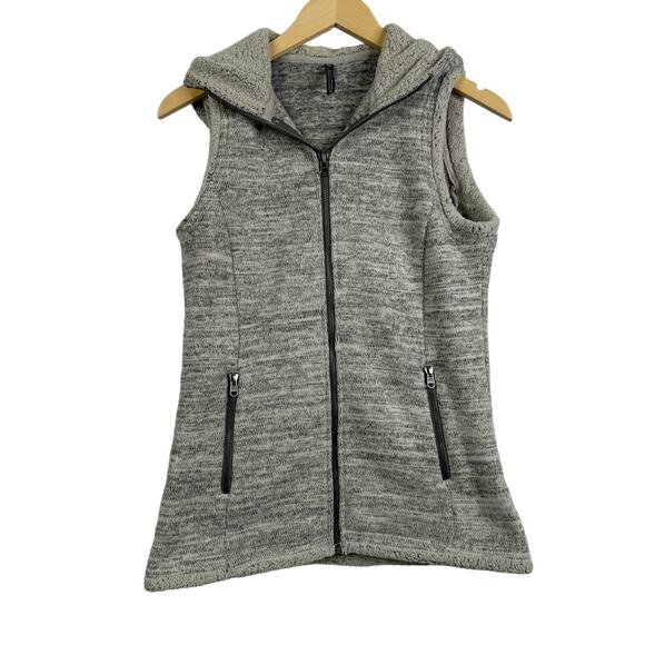 Kuhl Alaska Womens Hooded Zip Up Vest Cozy Soft Heathered Grey Size S - Picture 4 of 9